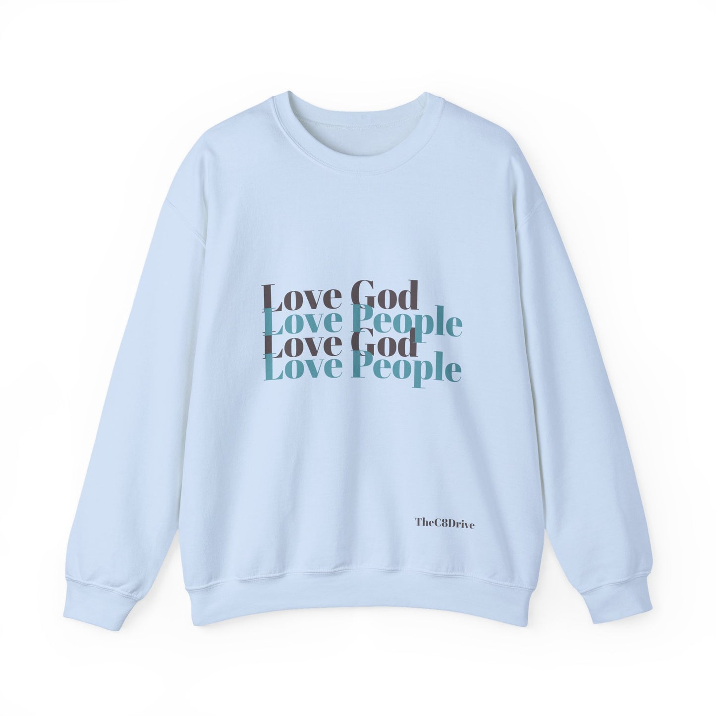 Love God, Love People Crewneck (Gray Design)