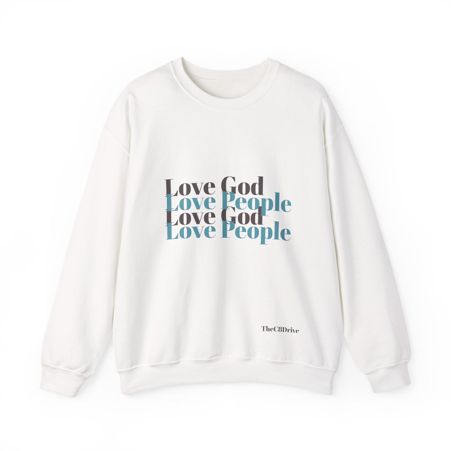 Love God, Love People Crewneck (Gray Design)