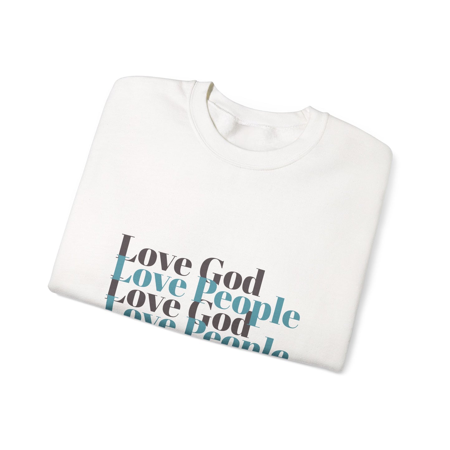 Love God, Love People Crewneck (Gray Design)