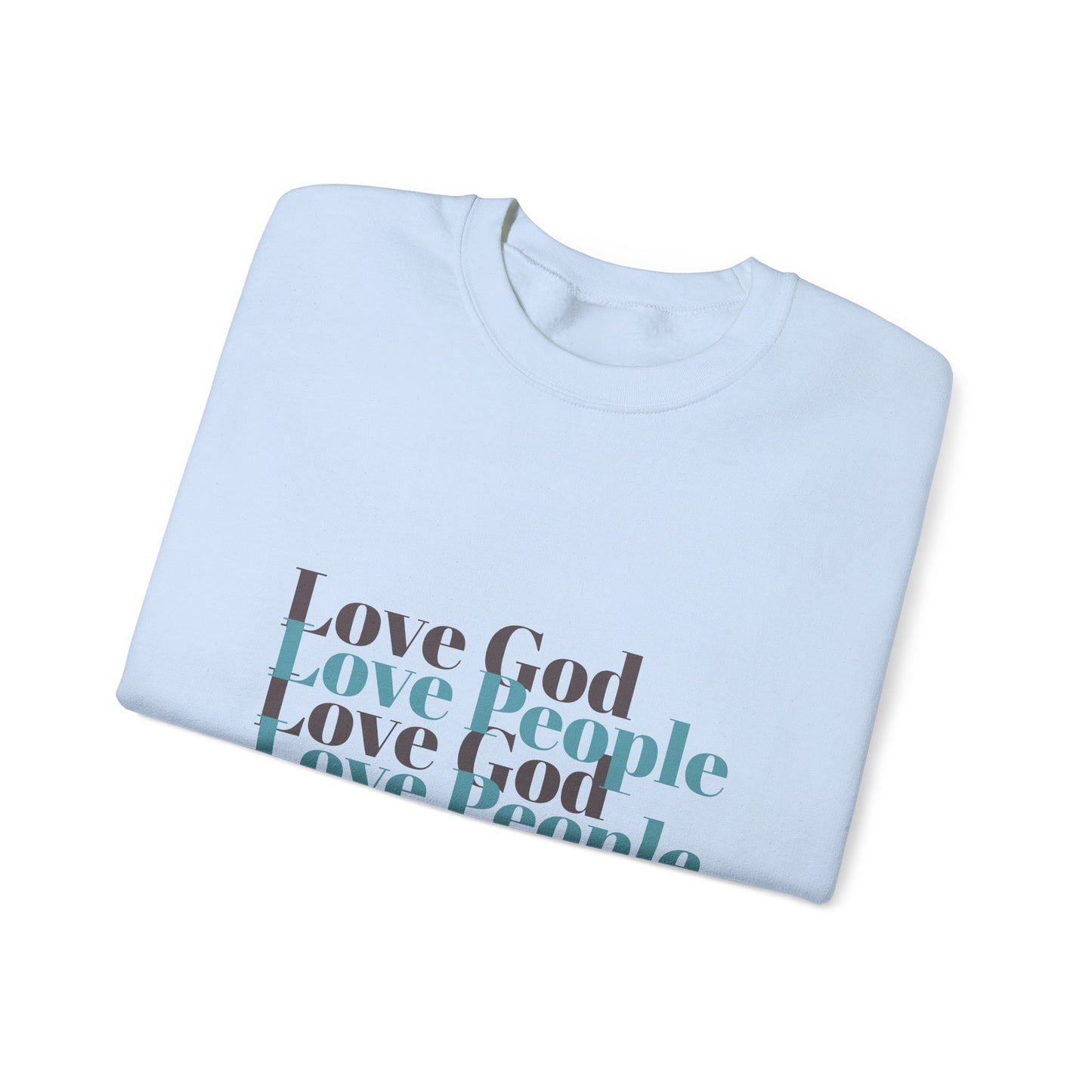 Love God, Love People Crewneck (Gray Design)