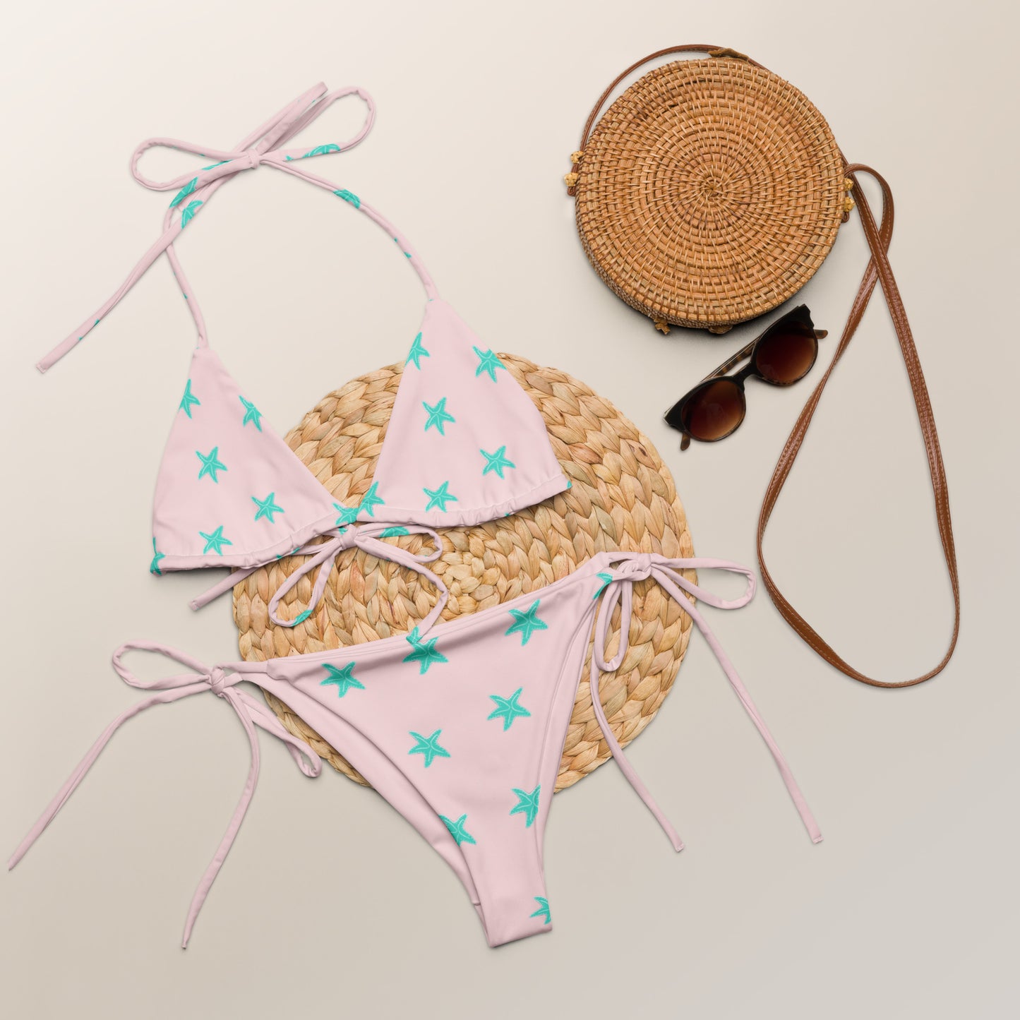 Starfish Triangle Bikini (Pink)